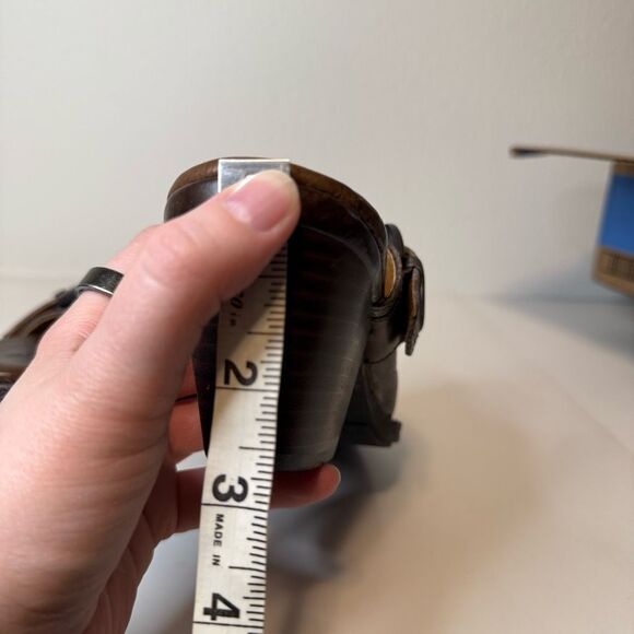 Born Brown Western Leather Mules Size 9 - Picture 9 of 9